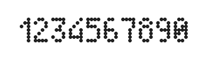 4×7数字点阵字体 ddN47AA1291