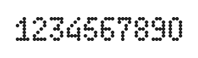 4×7数字点阵字体 ddN47AA1292