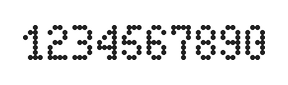 4×7数字点阵字体 ddN47AA1294