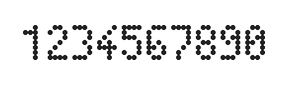 4×7数字点阵字体 ddN47AA1297