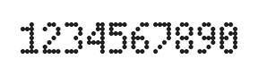 4×7数字点阵字体 ddN47AA1299