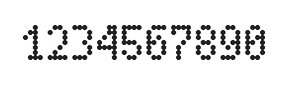 4×7数字点阵字体 ddN47AA1317