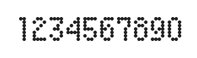 4×7数字点阵字体 ddN47AA1318