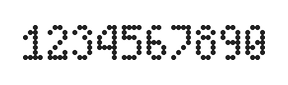 4×7数字点阵字体 ddN47AA1320