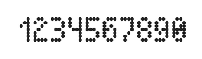 4×7数字点阵字体 ddN47AA1323