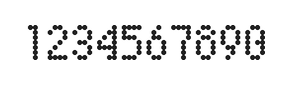 4×7数字点阵字体 ddN47AA1327
