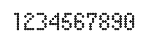 4×7数字点阵字体 ddN47AA1330