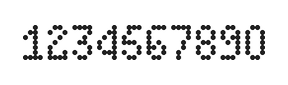 4×7数字点阵字体 ddN47AA1331