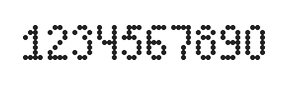 4×7数字点阵字体 ddN47AA1335