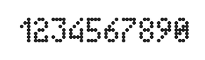 4×7数字点阵字体 ddN47AA1336