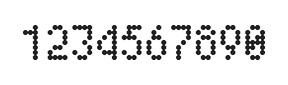 4×7数字点阵字体 ddN47AA1337