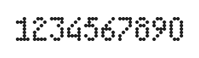 4×7数字点阵字体 ddN47AA1338