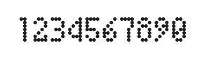 4×7数字点阵字体 ddN47AA1340