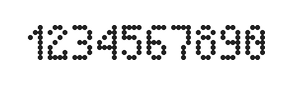 4×7数字点阵字体 ddN47AA1344