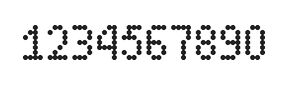 4×7数字点阵字体 ddN47AA1346
