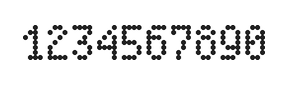 4×7数字点阵字体 ddN47AA1347