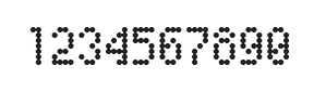 4×7数字点阵字体 ddN47AA1348