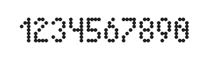 4×7数字点阵字体 ddN47AA1349