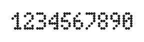 4×7数字点阵字体 ddN47AA1350