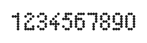 4×7数字点阵字体 ddN47AA1351