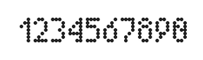 4×7数字点阵字体 ddN47AA1353