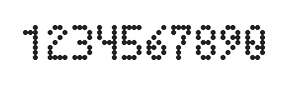 4×7数字点阵字体 ddN47AA1355