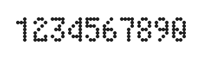4×7数字点阵字体 ddN47AA1358
