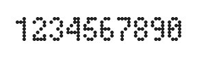 4×7数字点阵字体 ddN47AA1359