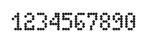 4×7数字点阵字体 ddN47AA1362