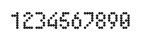 4×7数字点阵字体 ddN47AA1363