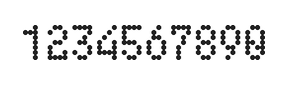 4×7数字点阵字体 ddN47AA1365