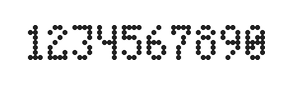 4×7数字点阵字体 ddN47AA1366