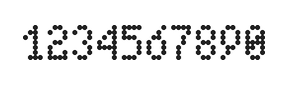 4×7数字点阵字体 ddN47AA1369