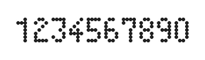 4×7数字点阵字体 ddN47AA1377