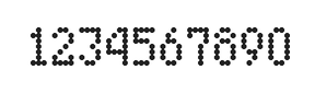 4×7数字点阵字体 ddN47AA1379