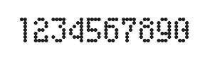 4×7数字点阵字体 ddN47AA1380