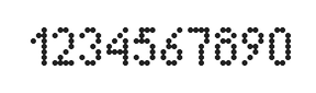 4×7数字点阵字体 ddN47AA1382