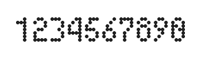 4×7数字点阵字体 ddN47AA1391