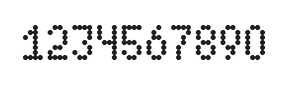 4×7数字点阵字体 ddN47AA1392