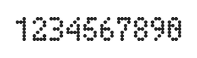 4×7数字点阵字体 ddN47AA1393