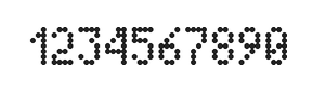 4×7数字点阵字体 ddN47AA1394