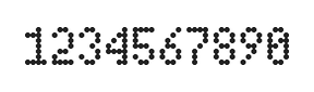 4×7数字点阵字体 ddN47AA1395