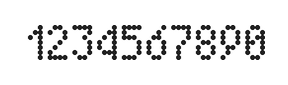 4×7数字点阵字体 ddN47AA1399