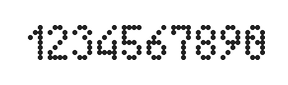 4×7数字点阵字体 ddN47AA1401