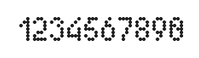4×7数字点阵字体 ddN47AA1407