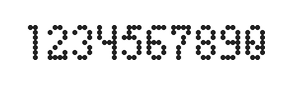 4×7数字点阵字体 ddN47AA1411