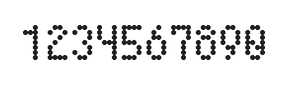 4×7数字点阵字体 ddN47AA1412