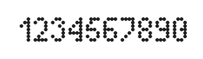 4×7数字点阵字体 ddN47AA1415