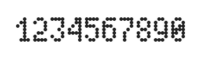 4×7数字点阵字体 ddN47AA1417