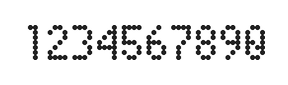 4×7数字点阵字体 ddN47AA1420